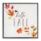 Stupell Industries Hello Fall Autumn Tree Leaves Seasonal Statement Framed Giclee Art